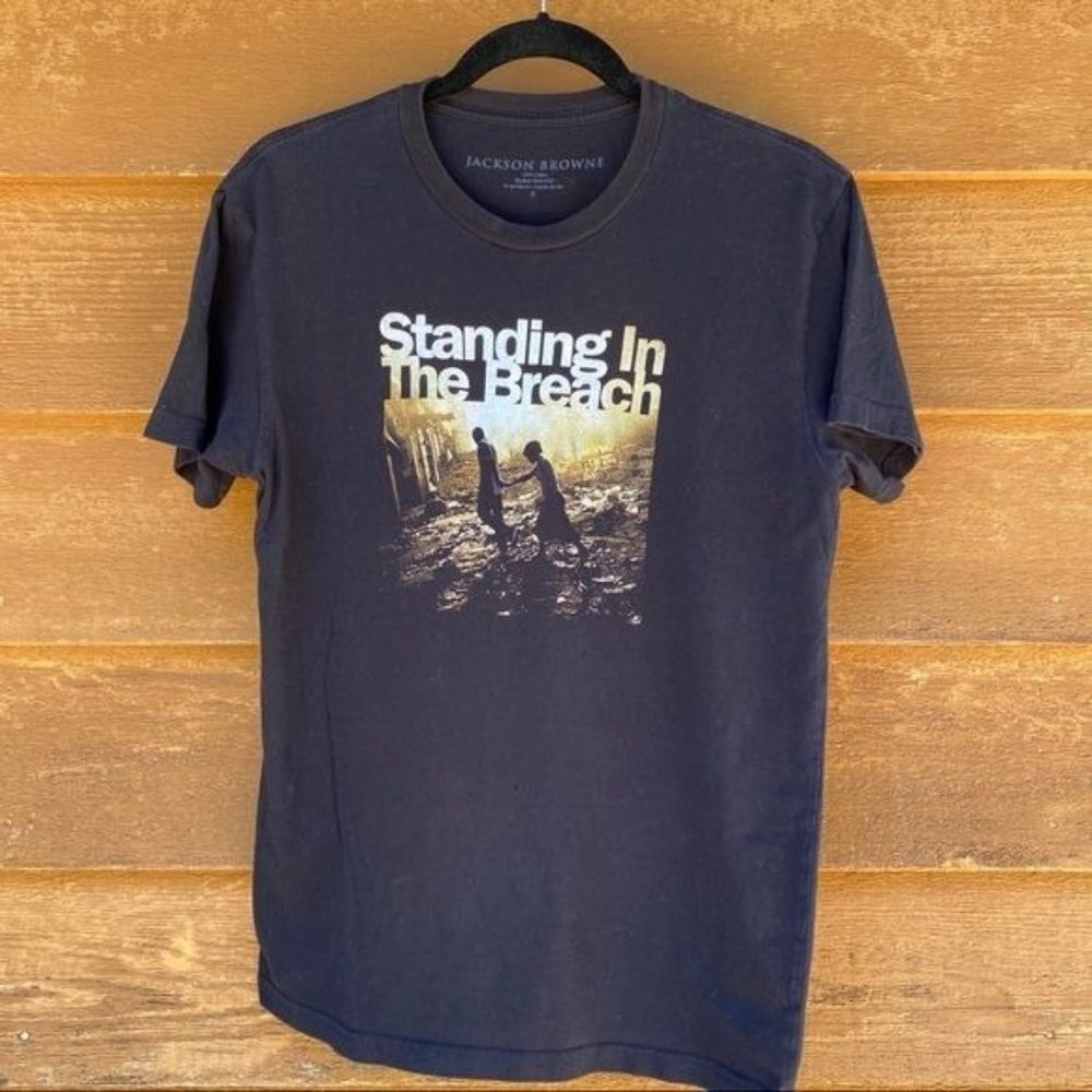 Jackson Browne Standing in the Breach Black Concert Graphic Tee Music Tshirt S - Picture 1 of 10